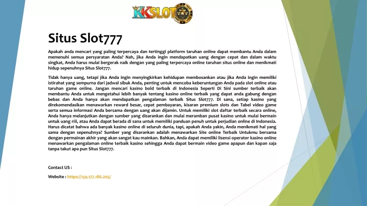 situs slot777