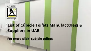 List of Cubicle Toilets Manufacturers & Suppliers in UAE