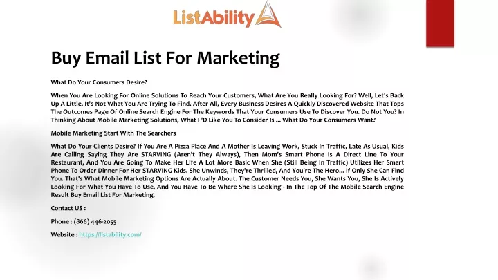 buy email list for marketing