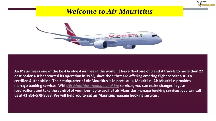 welcome to air mauritius