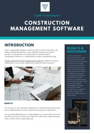 Indroduction of Zepth Construction Management Software