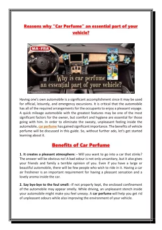 car perfume is a pleasant ambiance creator for your rid-full-guide-by-mafraindia
