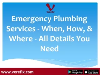 emergency plumbing services when how where all details you need