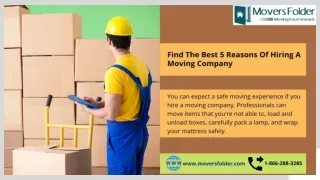 Find The Best 5 Reasons Of Hiring A Moving Company