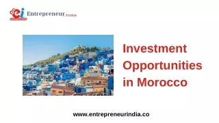 Investment Opportunities in Morocco