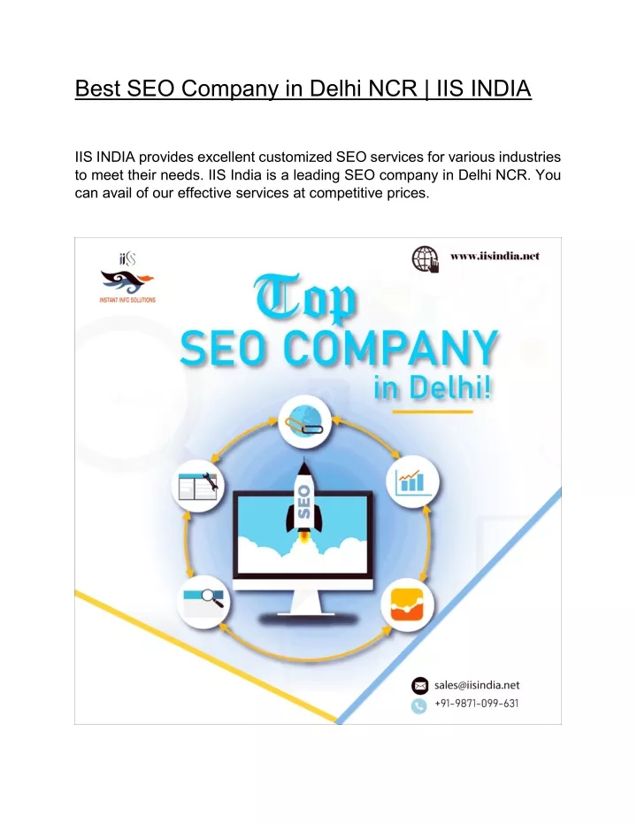 best seo company in delhi ncr iis india