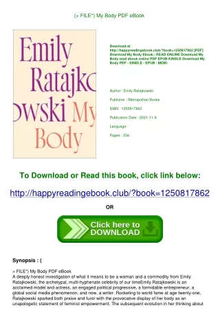 (<P.D.F.>> FILE*) My Body PDF eBook