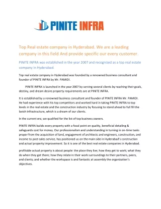 pinite infra about