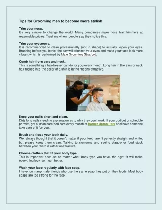 tips for grooming men to become more stylish trim
