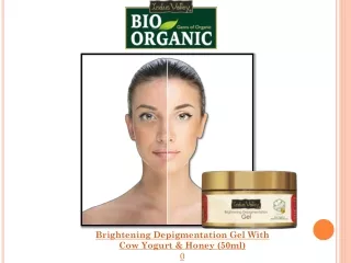 brightening depigmentation gel with cow yogurt