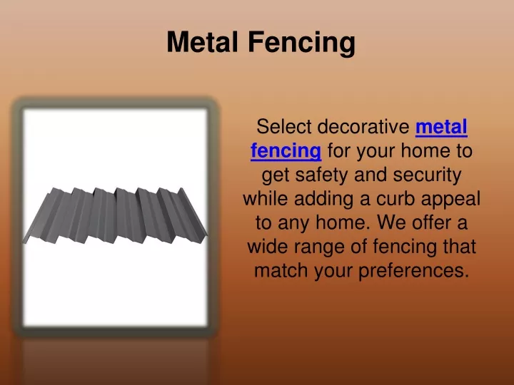metal fencing