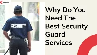 Why Do You Need The Best Security Guard Services