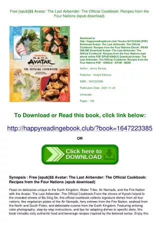 Free [epub]$$ Avatar The Last Airbender The Official Cookbook Recipes from the F