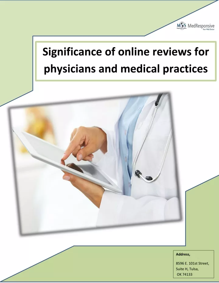 significance of online reviews for physicians