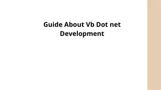 guide about vb dot net development