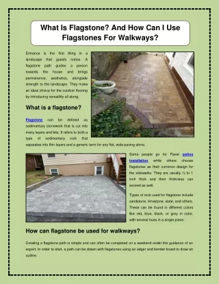 What Is Flagstone? And How Can I Use Flagstones For Walkways?