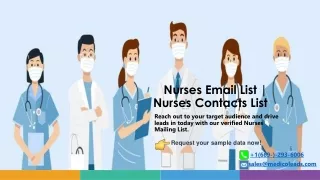 Get Verified Nurses Mailing List in USA