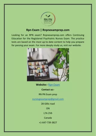 Rpn Exam | Rnpnexamprep.com