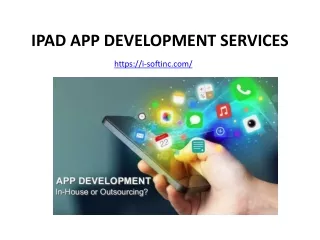 IPAD APP DEVELOPMENT SERVICES