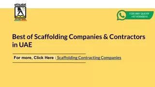 Best of Scaffolding Companies & Contractors in UAE