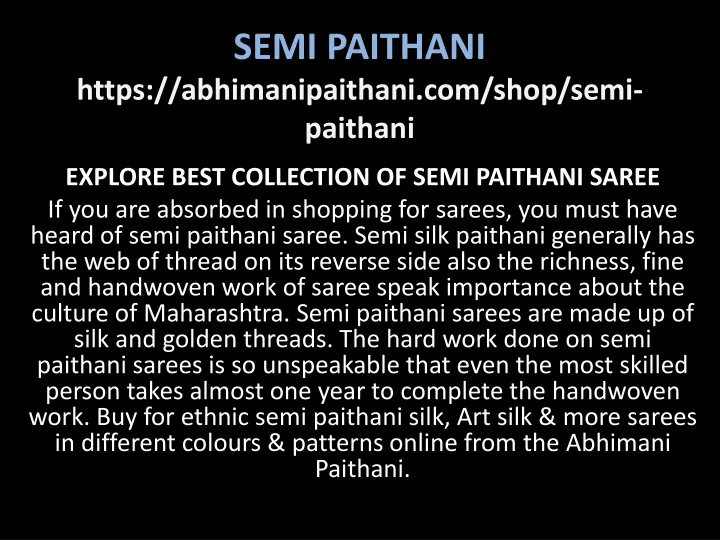 semi paithani https abhimanipaithani com shop semi paithani