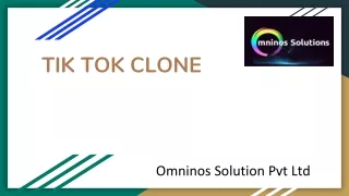 TIK TOK CLONE ppt
