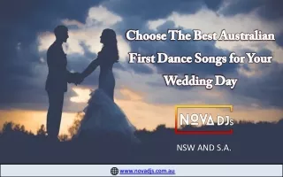 Choose The Best Australian First Dance Songs for Your Wedding Day - NovaDJs