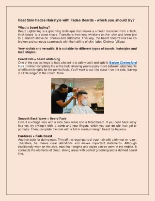 best skin fades hairstyle with fades beards which