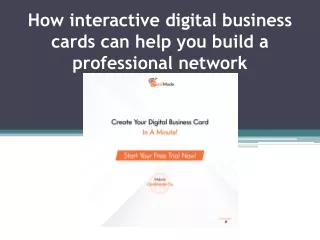 How interactive digital business cards can help you build a professional network