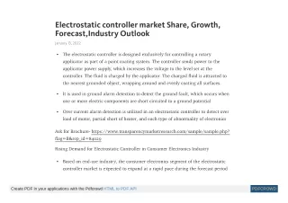 electrostatic controller market share growth