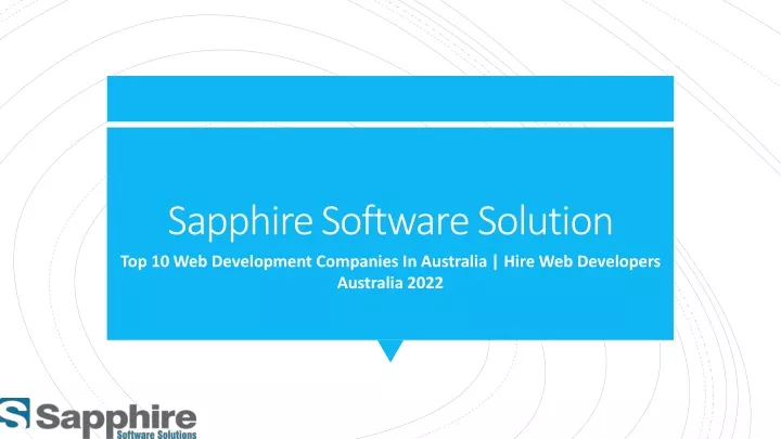 sapphire software solution top 10 web development