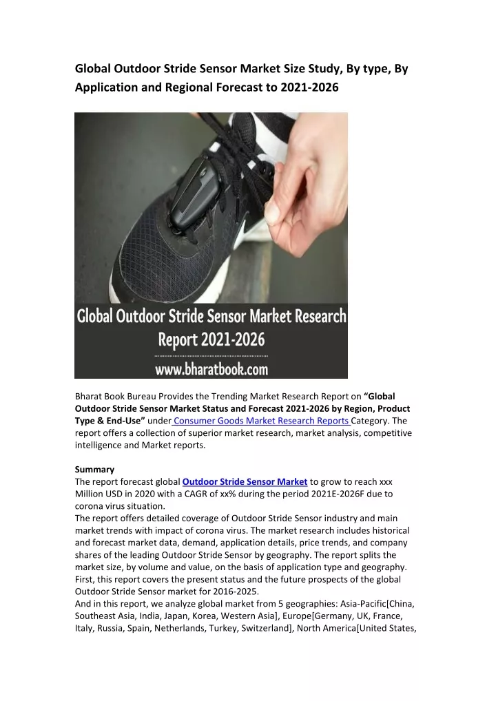global outdoor stride sensor market size study