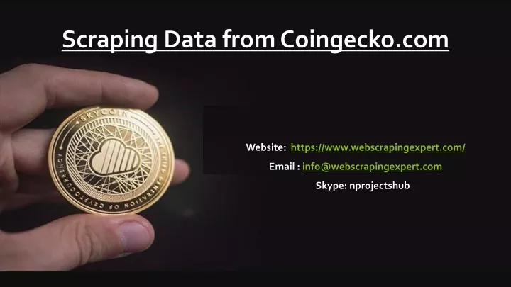 scraping data from coingecko com