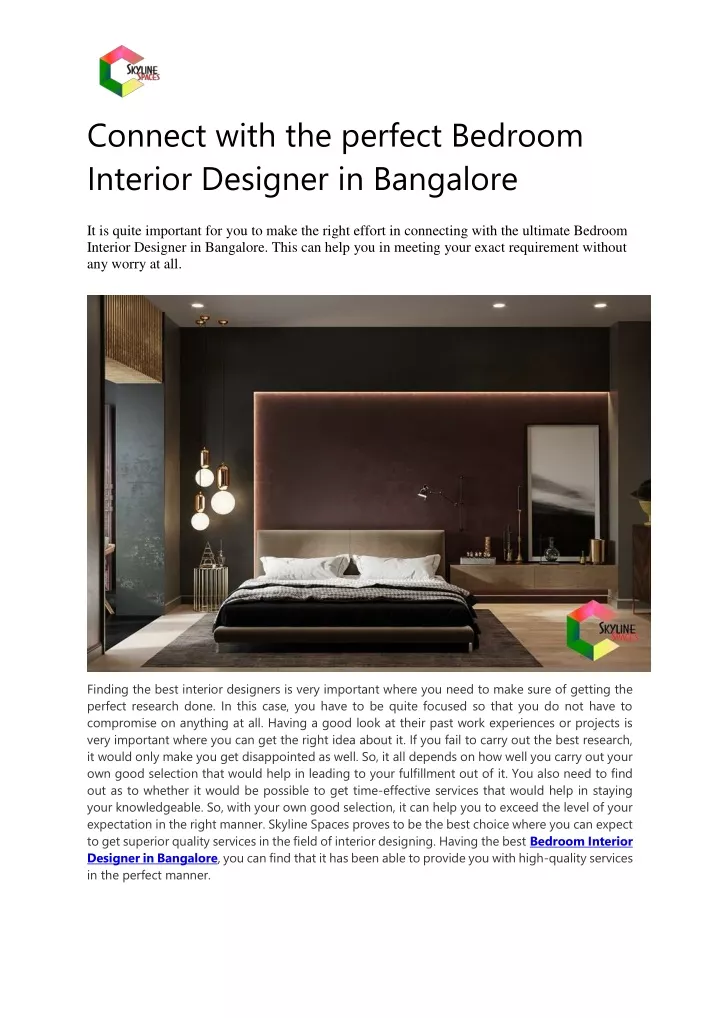 connect with the perfect bedroom interior