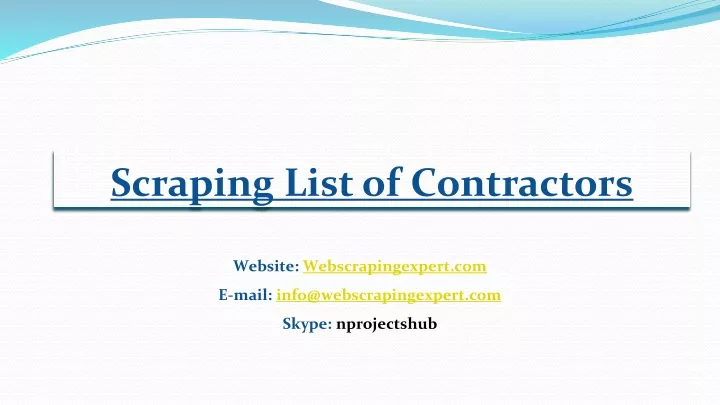 scraping list of contractors