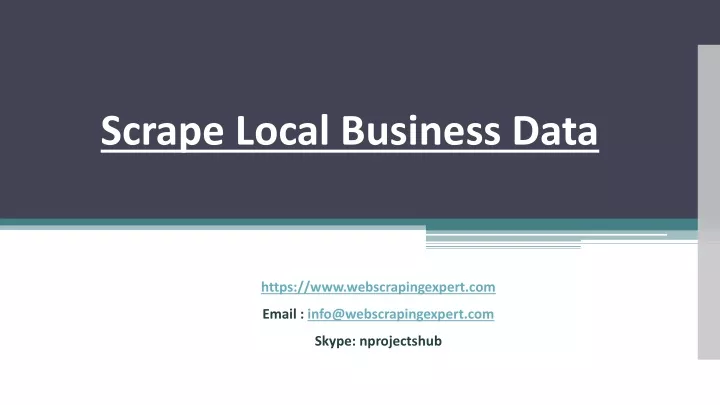 scrape local business data