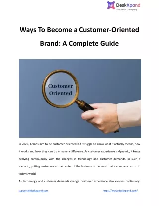 ways to become a customer oriented