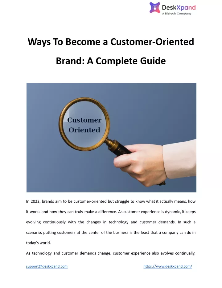ways to become a customer oriented