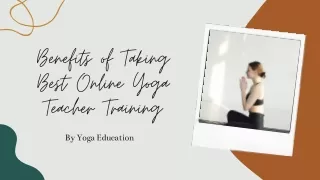 Benefits of Taking Best Online Yoga Teacher Training