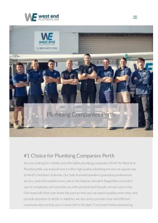 Plumbing companies Perth