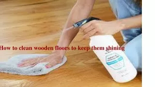 Wooden floors cleaning