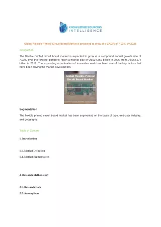 global flexible printed circuit board market