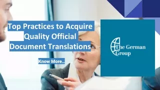 top practices to acquire quality official document translations