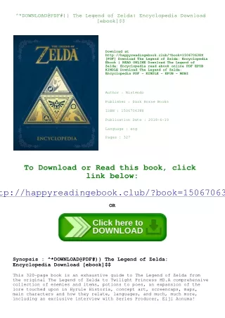^*DOWNLOAD@PDF#)} The Legend of Zelda Encyclopedia Download [ebook]$$