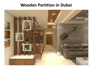 wooden partition in dubai