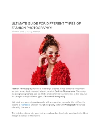 ultimate guide for different types of fashion