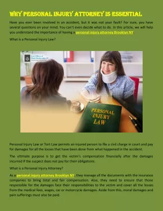 why personal injury attorney is essential