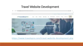 travel website development
