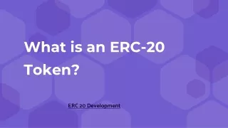 What is An ERC 20 Token