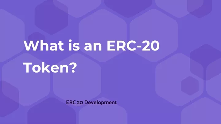 what is an erc 20 token